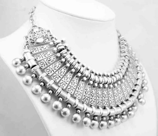 Silver Statement Necklace 1004