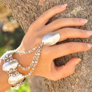 Silver ring-bracelet.
