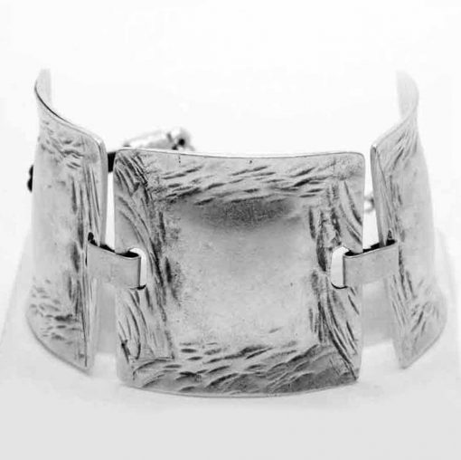 Silver square bracelet