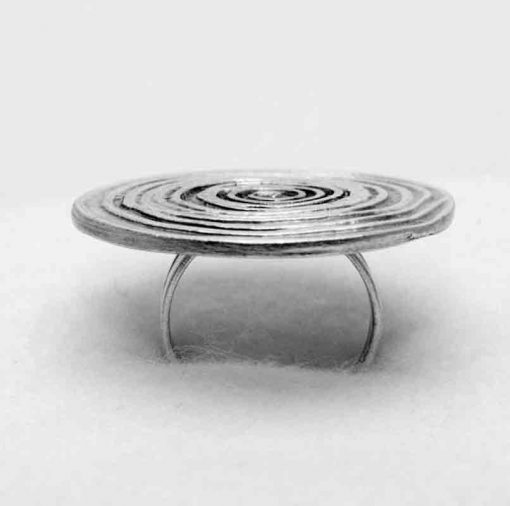 Silver disc ring