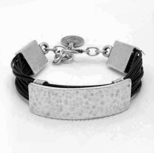Balck leather bracelet wholesale