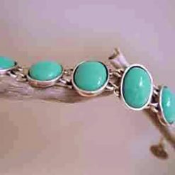 Turquoise rock bracelet