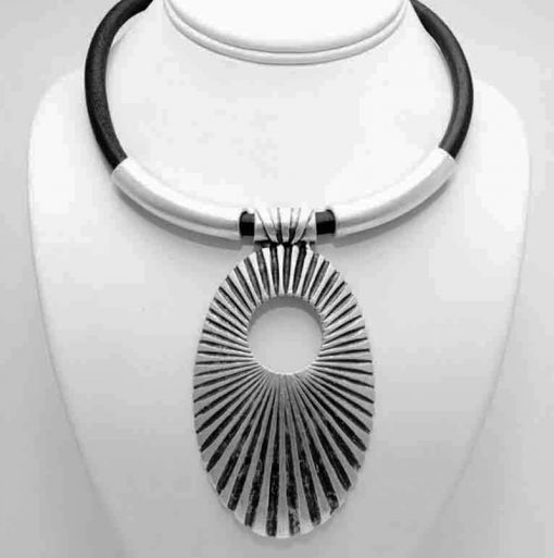 Black banded necklace