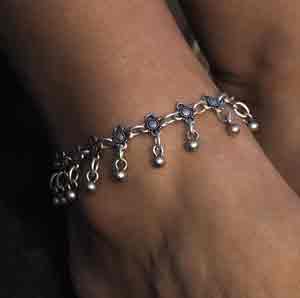 Silver anklets