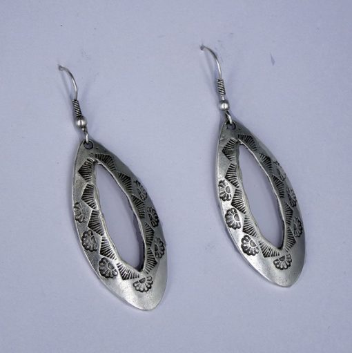 Silver engraved wholesale earrings