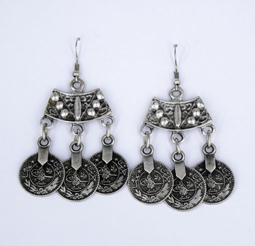 Hanging coin earrings