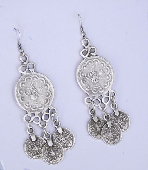 Wholesale silver coin earrings