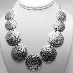 Silver ethnic necklace.
