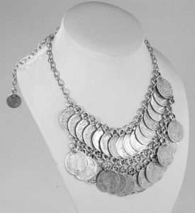 Silver coin necklace