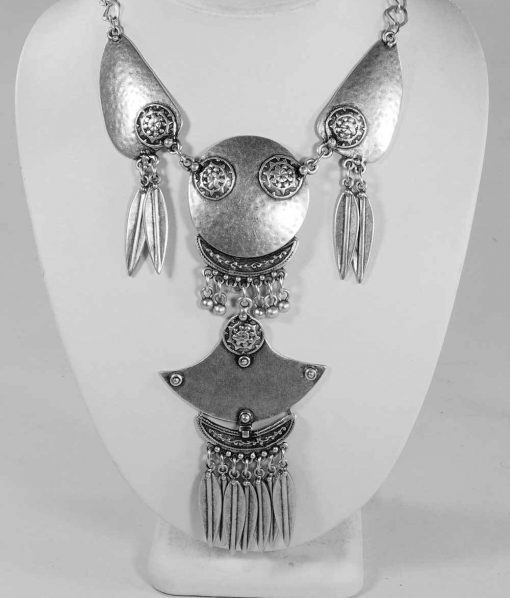 Silver tribal necklace
