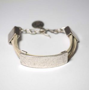 White leather bracelet