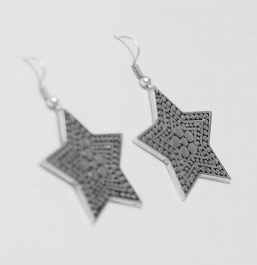 Silver star earring wholesale