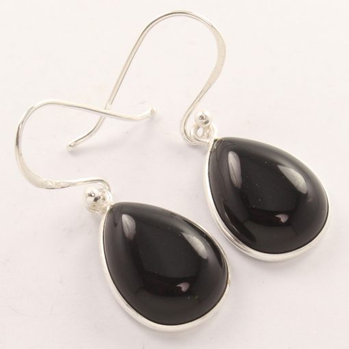 black onyx sterling silver earrings