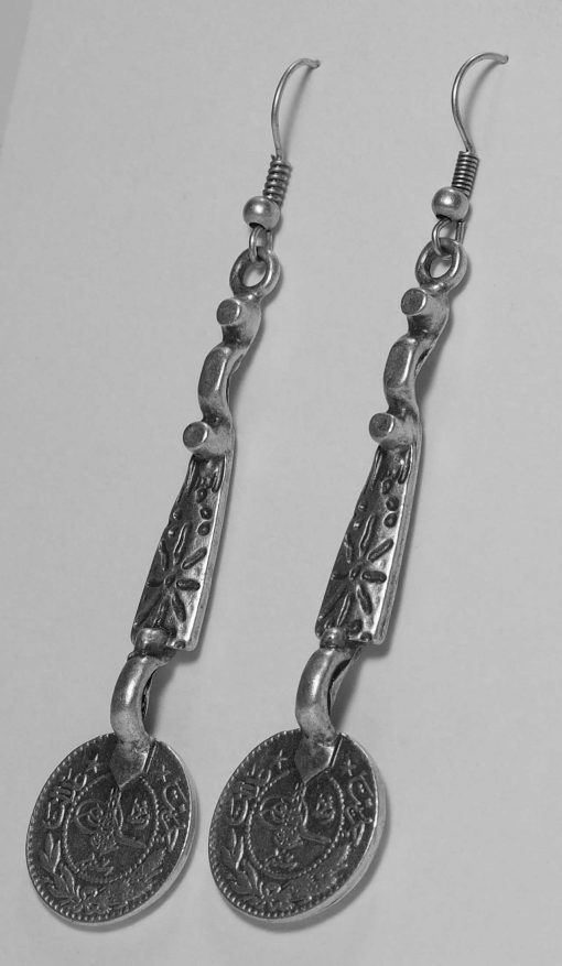 Hanging coin earring