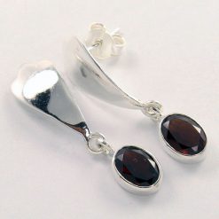 925 Silver Garnet Earrings