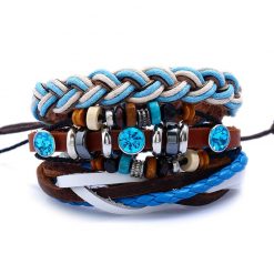 Blue multi layer bracelet