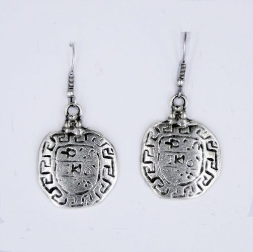 Silver ancient inspired earrings