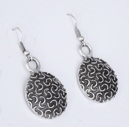Wholesale silver button earrings