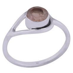 Rose quartz 925 sterling silver ring.