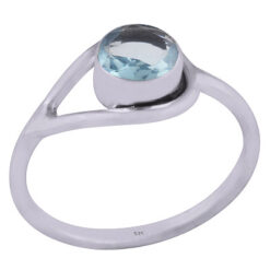 Blue topaz 925 silver ring