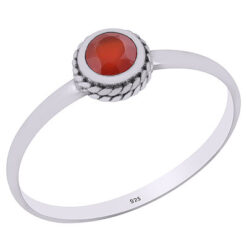 Carnelian twisted wrap around ring.