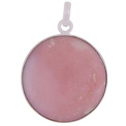 Pink opal gemstone pendant