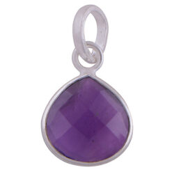 Amethyst bezel seated pendant