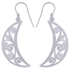 Half moon jali cut earrings