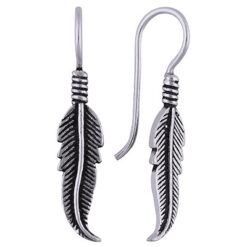 Leaf oxidized earring