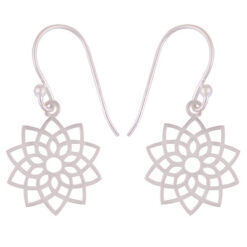 Flower design 925 silver earrings